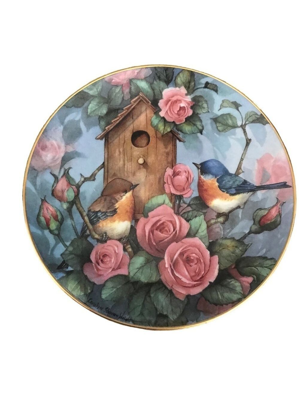 Royal Doulton Bluebird Plate, “Settlin In”,  Fine Bone China, Limited Edition